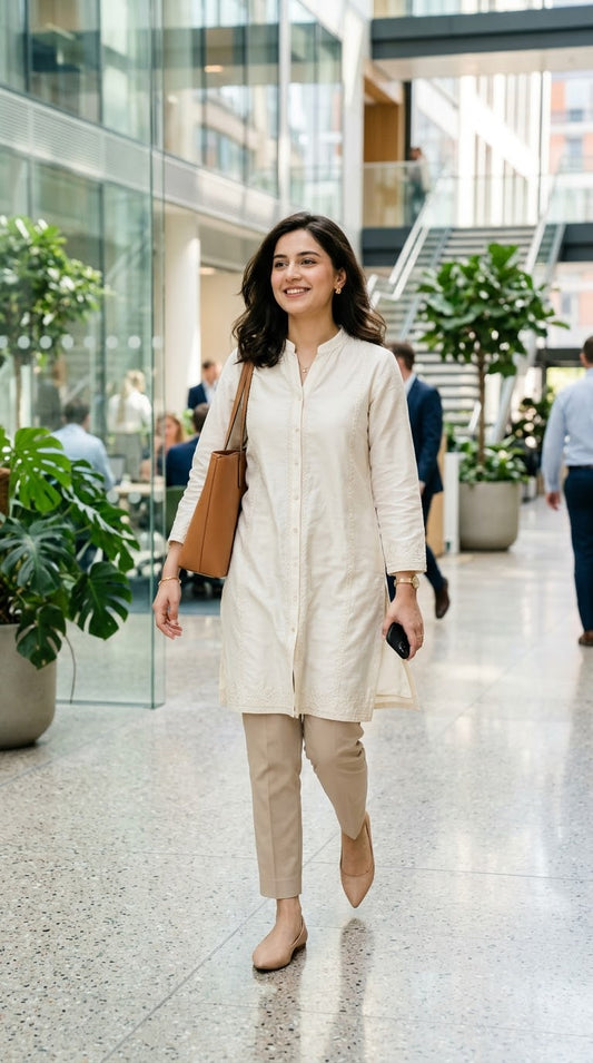 Invory Embroidered cotton Tunic