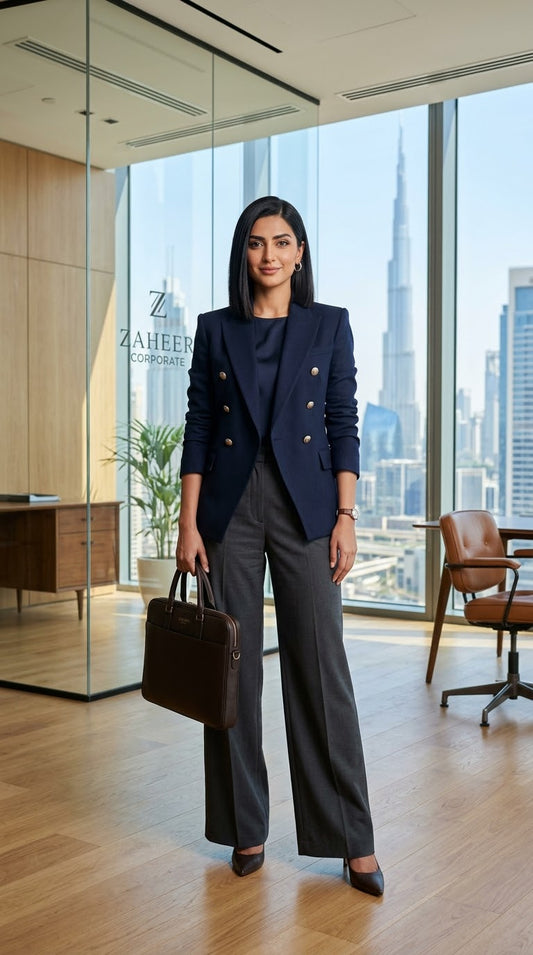 Breasted power suit