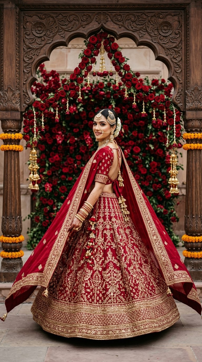 Eternal Red Floral Charm